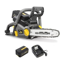Tronçonneuse sans fil à batterie, 40 V, guide 12 pouces, GT ELEC + batterie 4 Ah + chargeur