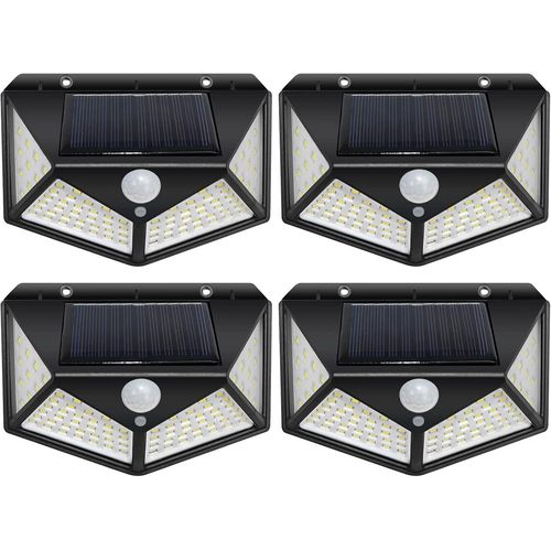 ERSHI-Lampe Solaire Extérieur 100LED, Détecteur de Mouvement, Lumière Solaire Etanche éclairage Solaire, Lampe de Sécurité sans Fi[3