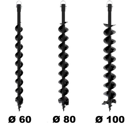 Lot de mèches SEMI-PROFESSIONNELLES Ø 60 + 80 + 100 mm pour tarière thermique