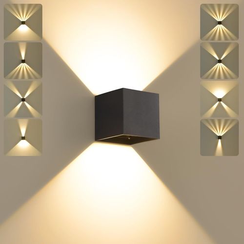 ERSHI-LED 12W Applique Murale Extérieur 3000K blanc chaud Moderne intérieur Luminaire Murales,Éclairage Etanche IP65,Aplique Mural[1