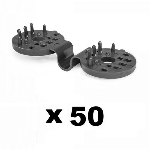 Lot De 50 Clips De Fixation Gris Pour Brise Vue