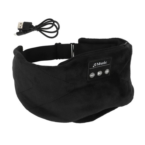 Cache-Yeux Bluetooth Avec 20 Chansons A Bruit Blanc, 4 Musiques Pour Dormir, Occultant La Lumiere, Pour Homme Et Femme, Cadeau Noir