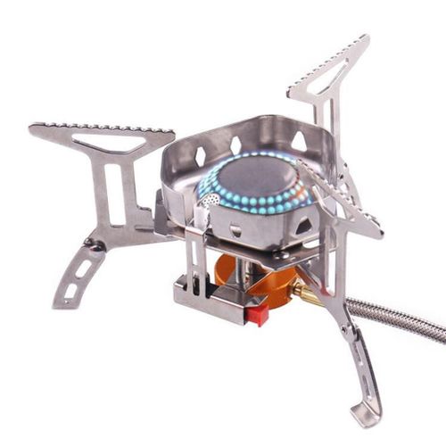 Rechaud a gaz de camping exterieur, rechaud a gaz pliable et coupe-vent, rechaud a gaz portable fendu