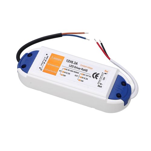 Driver Led 6,3 A 72 W Ac90-240 V Vers 12 V, Transformateur D'alimentation Pour Eclairage Led, Bandes Led, Ampoules Led