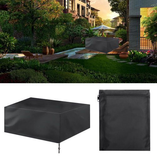 Housse De Protection Impermeable En Tissu Oxford Pour Table Et Chaise De Jardin (242 X 162 X 100 Cm)