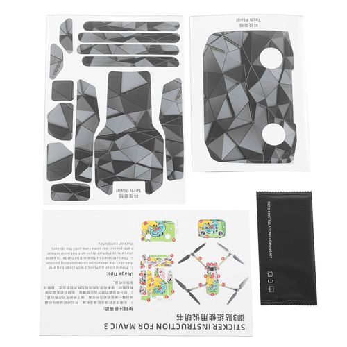 Autocollants Decoratifs En Pvc Impermeables Et Reutilisables Pour Drone Dji Mavic 3. Technologie Argyle.-Loire-Lever