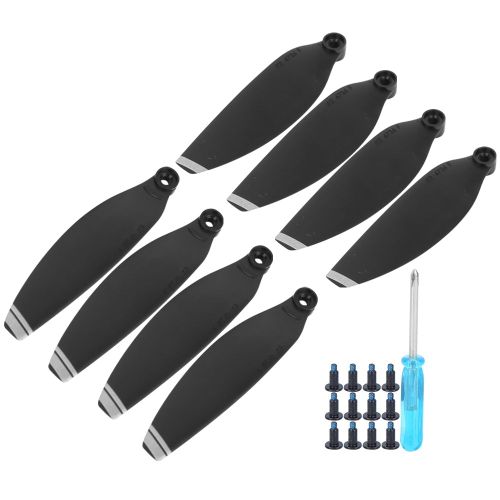 Helices Legeres Pour Drone Mavic Mini, Accessoires De Rechange, Noir Avec Bord Argente