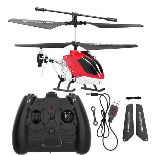 Helicoptere telecommande 2,4 GHz a 3 canaux, mini avion a maintien d'altitude, jouet volant pour enfants, rouge