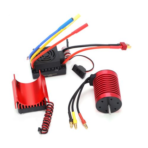 Moteur Brushless F540 3000 Kv 4 Poles Etanche, 60 A, Esc, Avec Dissipateur Thermique, Pour Voiture Telecommandee 1/10-Loire-Lever