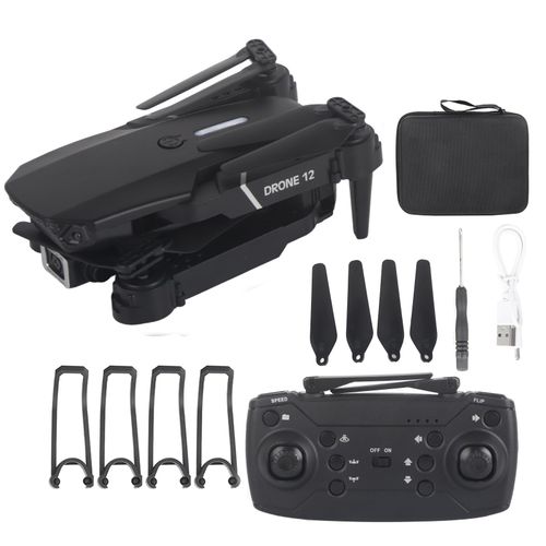 Drone Fpv E525 Wifi, Camera Grand Angle Haute Definition, Quadricoptere Pliable, Noir 4k