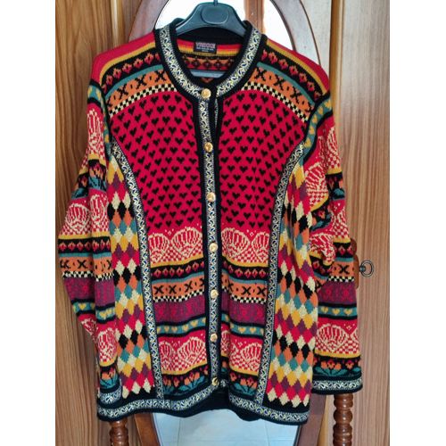 Veste Femme 100 % Laine Vrikke , Origine Norvège