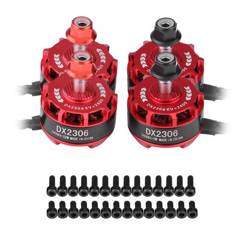 Lot De 4 Moteurs Brushless Dx2306 2400kv 2-4s Pour Drone De Course Fpv X210 X220 250
