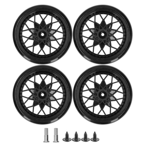 Lot De 4 Essieux Et Pneus En Metal Pour Voiture Telecommandee, Accessoire Pour Micro-Camion Wpl D12, Carblack-Loire-Lever