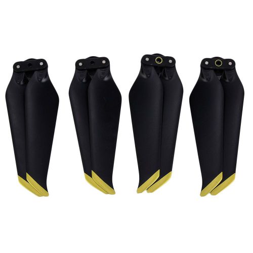 2 Paires D'helices A Degagement Rapide Pour Dji Mavic 2 Pro / Zoom (Bords Dores)