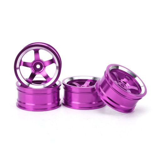 Lot De 4 Moyeux De Roue En Alliage D'aluminium 1/10, Accessoires Rc, Adaptes A La Voiture De Tourisme Hsp 94123, Violet-Loire-Lever