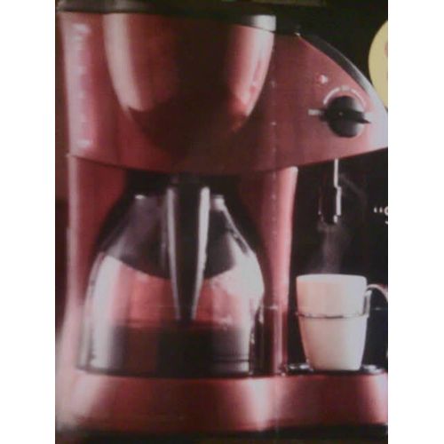 Cafetière Machine A Cafe 100% Neuve - Récipient Verseur 1,2 Litre ( 12 Tasses ) - Filtre À Café Amovible En Plastique Lavable Inclus + Option Distributeur D'Eau Chaude Pour Thé Tisane - Rouge Et Noir