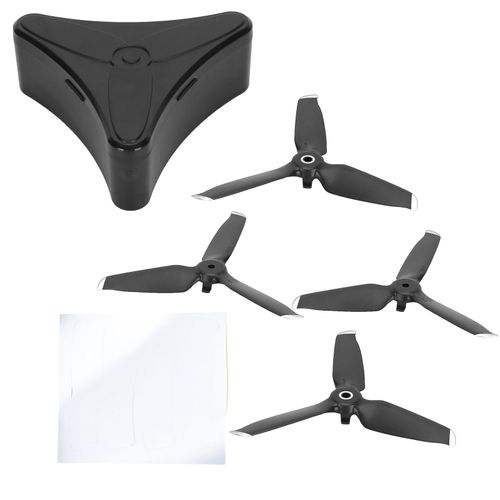 Lot De 4 Helices De Drone 5328s Avec Boitier De Rangement Et Lames De Rechange Pour Drones Dji Fpv, Noires Avec Bord Argente-Loire-Lever