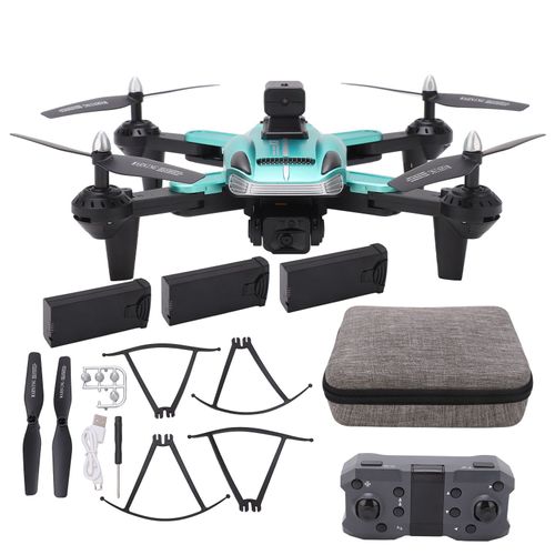 Drone K8 4k Hd Pliable Pour Photographie Aerienne, Quadricoptere Rc Anti-Obstacles Sur 4 Cotes Avec Flux Optique, Trois Batteries-Loire-Lever