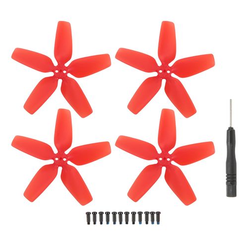Lot De 4 Helices De Drone En Plastique Leger, Haute Stabilite, Couleur Vive, Pour Helices Avata Avec Tournevis Rouge