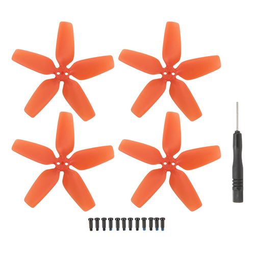 Lot De 4 Helices De Drone En Plastique Leger, Haute Stabilite, Couleur Vive, Pour Helices Avata Avec Tournevis Orange