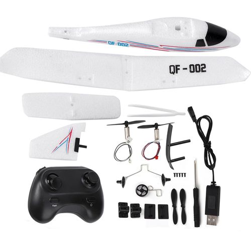 Avion telecommande a voilure fixe a monter soi-meme, planeur, resistant aux chutes (sans LED)