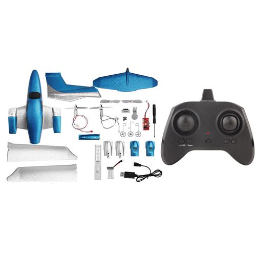Mini avion telecommande a monter soi-meme, en mousse EPP, a ailes fixes, QF006