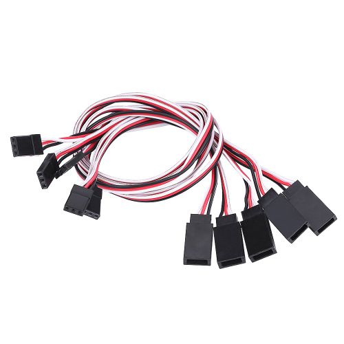 Lot de 5 cables d'extension de servo, fil conducteur, accessoire RC pour JR/FUTABA