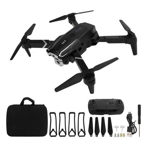 Drone Quadricoptere Rc Pliable S2 4k Double Camera Hd, Photographie Aerienne, Sans Balais, 5g, Wi-Fi, Noir