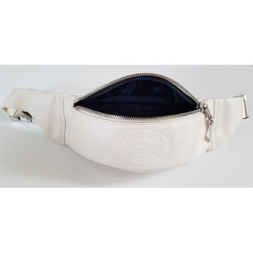 Sac Banane Cuir Blanc Lacoste L.12.12 bagageries maroquinerie