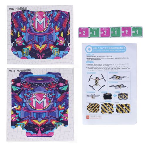 Autocollant Decoratif En Pvc Pour Drone, Anti-Rayures, Grand Teint, Pour Mini 3pro, Motif Fusee