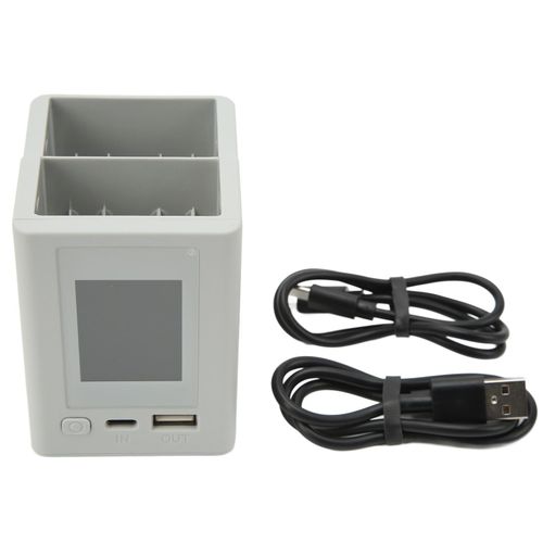 Station De Charge Pd Bidirectionnelle, Charge Rapide, Ecran Couleur, Usb, Lcd, Chargeur De Batterie Pour Drone Dji Mini 3, Gris-Loire-Lever