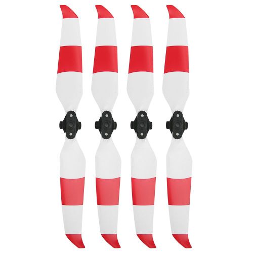 2 Paires D'helices A Degagement Rapide Et Silencieux, Accessoires Pour Drone Mavic Air 2 (Rouge Et Blanc)