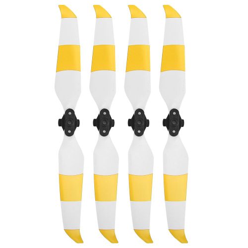 2 Paires D'helices A Degagement Rapide Et Silencieux, Accessoires Pour Drone Mavic Air 2, Jaune Et Blanc