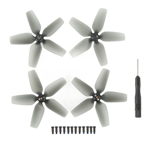 Lot De 4 Helices De Drone En Plastique Leger, Haute Stabilite, Couleur Vive, Pour Helices Avata Avec Tournevis, Gris
