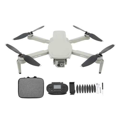 Drone Gps Pliable L500pro Avec Camera Hd 4k, Quadricoptere Rc Sans Balais A 4 Axes Pour Enfants De Plus De 14 Ans, Gris