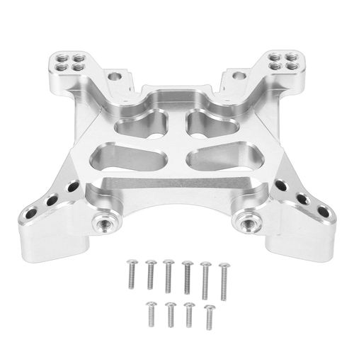 Plaque D'amortisseur Avant Rc En Alliage D'aluminium, Tour D'amortisseur Avant Antichoc Rc Pour Traxxas Slash 4x4 Hqtoys727 1/10 Rc Cars Argent-Loire-Lever