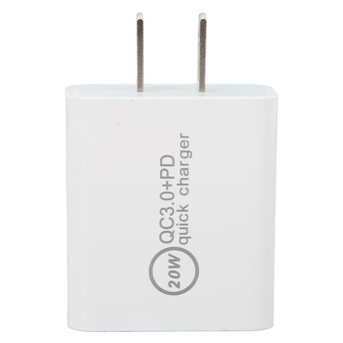 Chargeur Rapide 20 W Qc3.0 Pd, Double Port, Charge Rapide, Pour Dji Avata, Ac 100-240 V, Blanc, Prise Us, 65 X 43 X 24 Mm