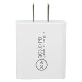 Chargeur Rapide 20 W Qc3.0 Pd, Double Port, Charge Rapide, Pour Dji Avata, Ac 100-240 V, Blanc, Prise Us, 65 X 43 X 24 Mm
