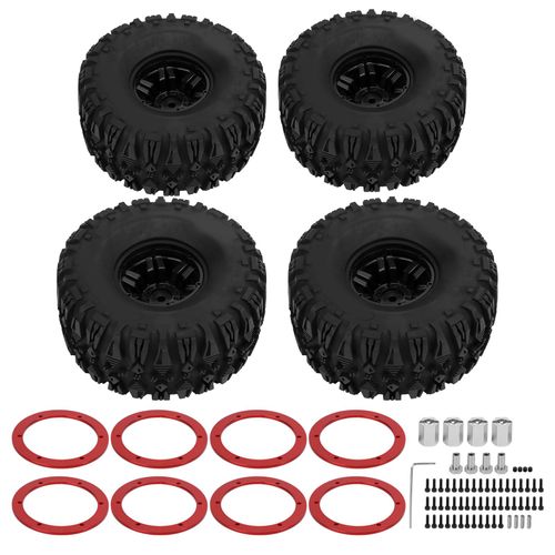 Lot De 4 Pneus En Caoutchouc A Motif Ar Avec Jantes En Plastique A 6 Rayons Pour Arrma Senton 1/10-Loire-Lever