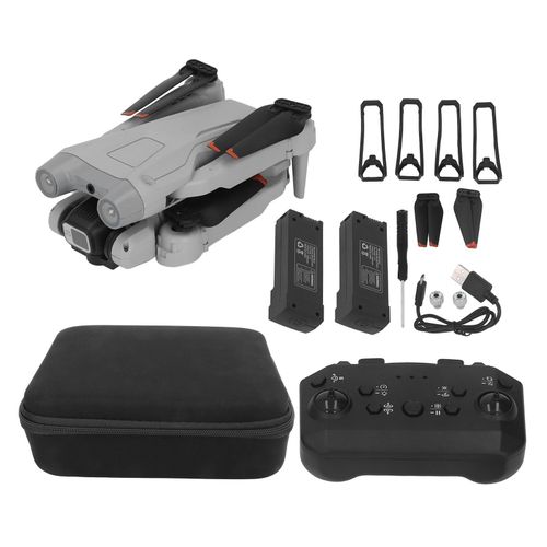 Mini Drone De Photographie Aerienne 4k Hd, Quadricoptere, Localisation Optique, Evitement D'obstacles Sur 4 Cotes, Telecommande, Jouet, Blanc, Triple Batterie