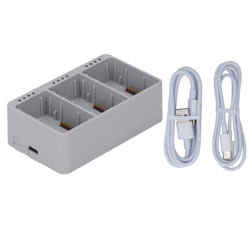 Station De Charge De Batterie 1 Pour 3, Chargeur De Batterie Portable Avec Indicateur Led Pour Drone Dji Mini 3 Pro, Gris-Loire-Lever