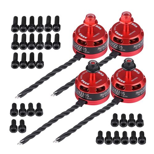 Lot De 4 Moteurs Brushless Dx2205 2300kv 2-4s Pour Drones De Course Rc Fpv X210 X220 250 280 300