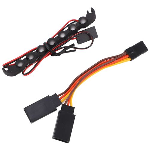 Barre lumineuse de toit a 7 LED pour voiture telecommandee, 5 V CC, 73 mm de long, eclairage de remplacement pour Traxxas 1/18, lumiere blanche