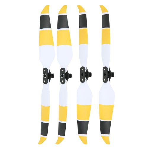 2 Paires D'helices A Degagement Rapide Et Silencieux, Accessoires Pour Drone Mavic Air 2, Jaune, Blanc, Noir