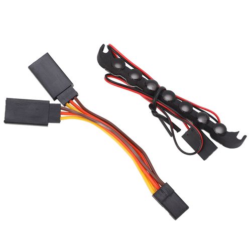 Barre lumineuse de toit a 7 LED pour voiture telecommandee, DC5-8 V, longueur 73 mm, eclairage de remplacement pour Traxxas 1/18, lumiere doree