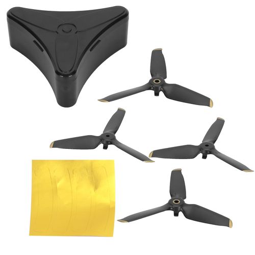 Lot De 4 Helices De Drone 5328s Avec Boitier De Rangement Et Lames De Rechange Pour Drones Dji Fpv, Noires Avec Bord Dore-Loire-Lever