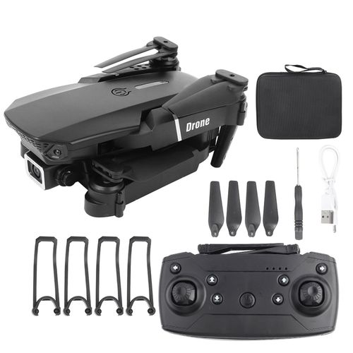 Drone Fpv E525 Wifi, Camera Grand Angle Haute Definition, Pliable, Quadricoptere, Flux Optique 4k Noir
