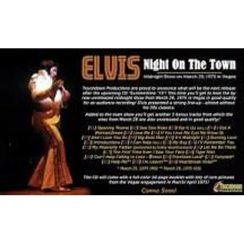 Elvis Presley Night On The Town Las Vegas 29/3/1975 Midnight Show 1 Cd Livret 16 Pg 32 Tracks Disc Original Picture Excellent Audience Recording Edition Limitée 500 Ex Neuf En Pochette Plastique Rare