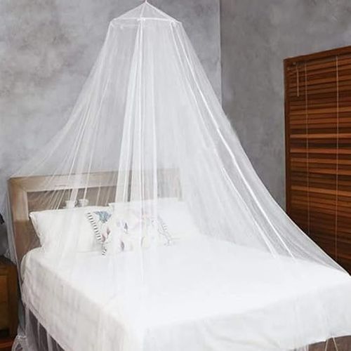 Moustiquaire De Lit À Baldaquin [Blanc, Taille 65 * 250 * 1250cm], Moustiquaire À Dôme Circulaire Pour Chambre À Coucher, Jardin, Camping, Rideau Suspendu, Bébé/Simple/King Size