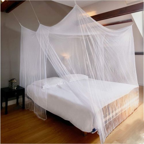 Moustiquaire À Baldaquin Haut De Gamme Pour Lit Extra Large, Deux Ouvertures, Kit De Suspension, Moustiquaire King Size Qui Vous Protège Et Repousse Les Insectes
